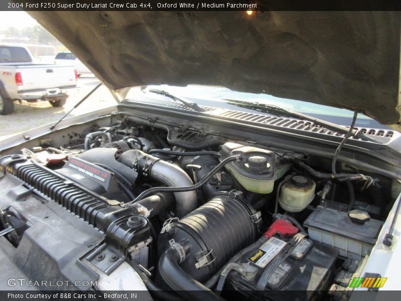 Oxford White / Medium Parchment 2004 Ford F250 Super Duty Lariat Crew Cab 4x4