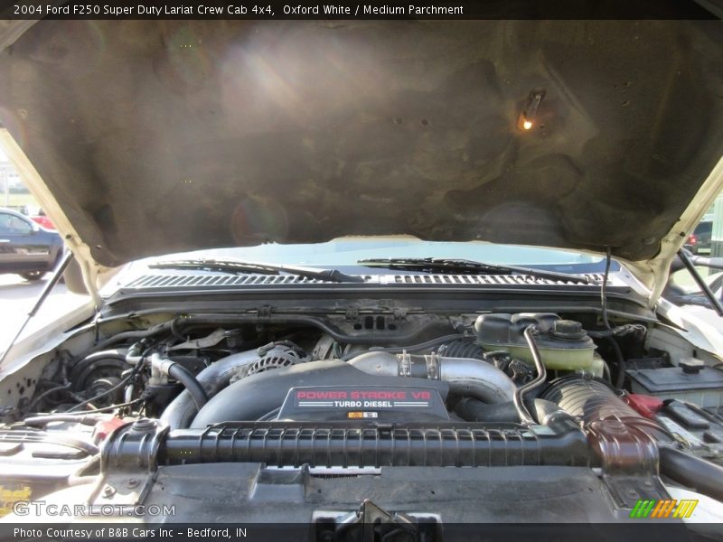 Oxford White / Medium Parchment 2004 Ford F250 Super Duty Lariat Crew Cab 4x4