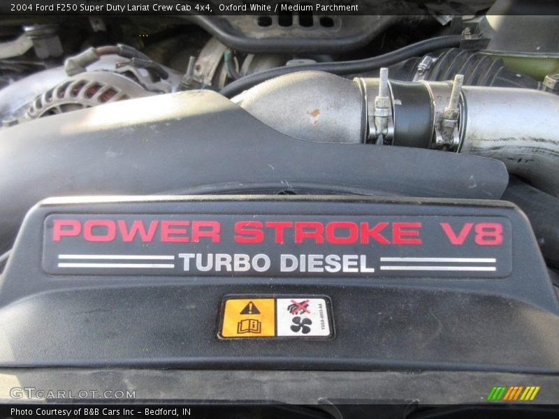 Oxford White / Medium Parchment 2004 Ford F250 Super Duty Lariat Crew Cab 4x4