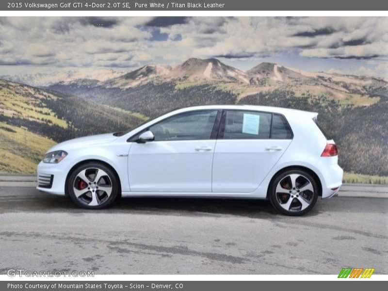Pure White / Titan Black Leather 2015 Volkswagen Golf GTI 4-Door 2.0T SE
