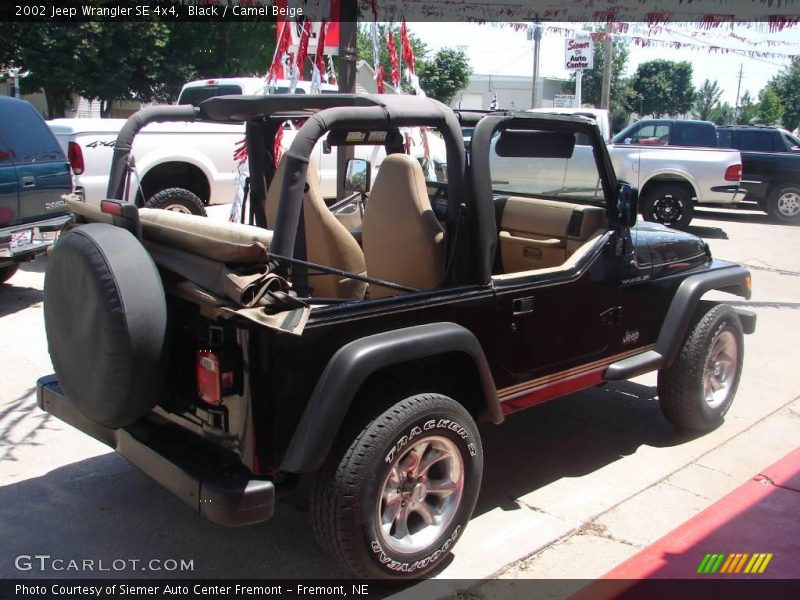 Black / Camel Beige 2002 Jeep Wrangler SE 4x4