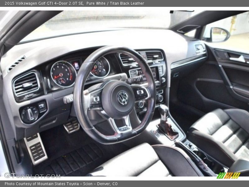 Pure White / Titan Black Leather 2015 Volkswagen Golf GTI 4-Door 2.0T SE