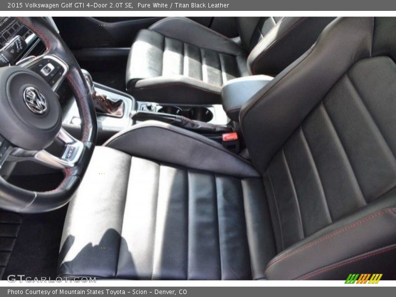 Pure White / Titan Black Leather 2015 Volkswagen Golf GTI 4-Door 2.0T SE