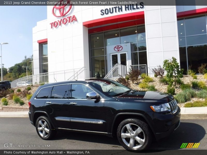 Black Forest Green Pearl / New Saddle/Black 2013 Jeep Grand Cherokee Overland 4x4