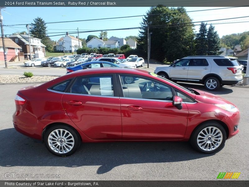 Ruby Red / Charcoal Black 2014 Ford Fiesta Titanium Sedan