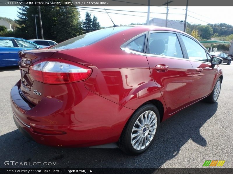 Ruby Red / Charcoal Black 2014 Ford Fiesta Titanium Sedan