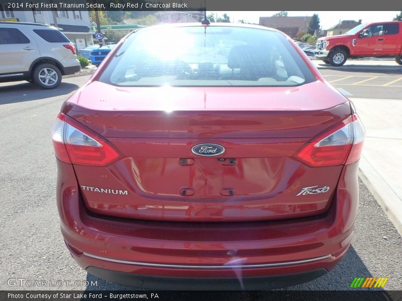 Ruby Red / Charcoal Black 2014 Ford Fiesta Titanium Sedan