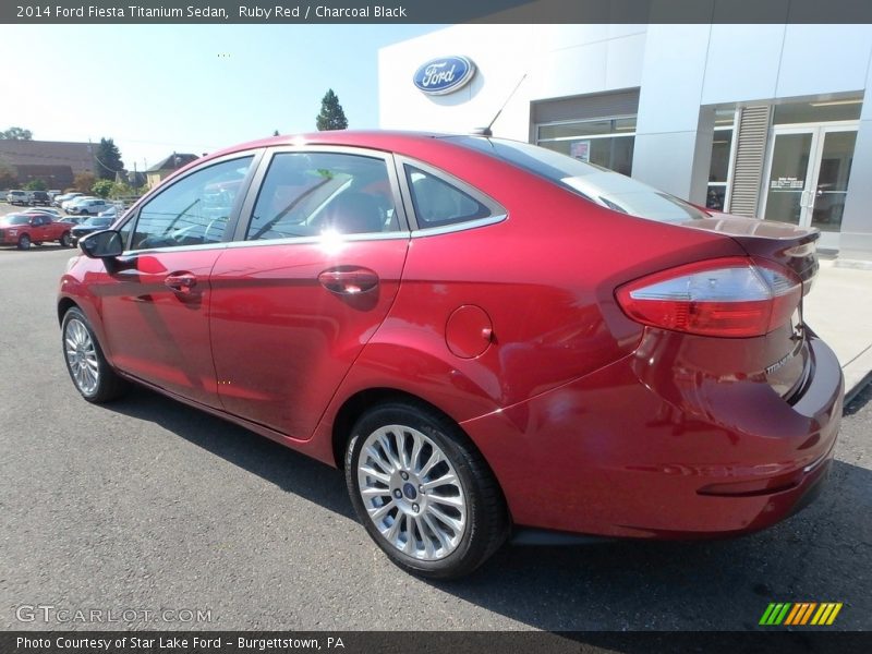 Ruby Red / Charcoal Black 2014 Ford Fiesta Titanium Sedan