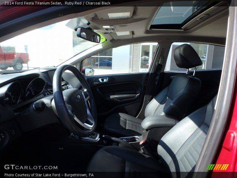 Ruby Red / Charcoal Black 2014 Ford Fiesta Titanium Sedan