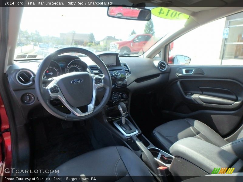 Ruby Red / Charcoal Black 2014 Ford Fiesta Titanium Sedan