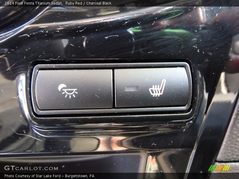 Ruby Red / Charcoal Black 2014 Ford Fiesta Titanium Sedan