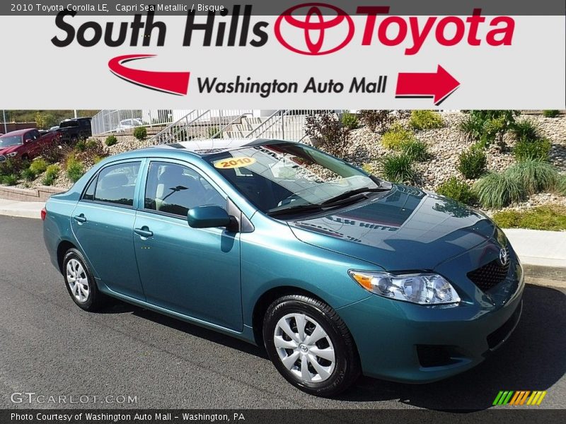 Capri Sea Metallic / Bisque 2010 Toyota Corolla LE