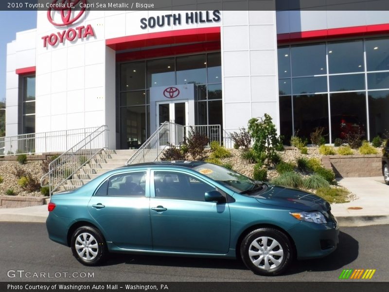 Capri Sea Metallic / Bisque 2010 Toyota Corolla LE
