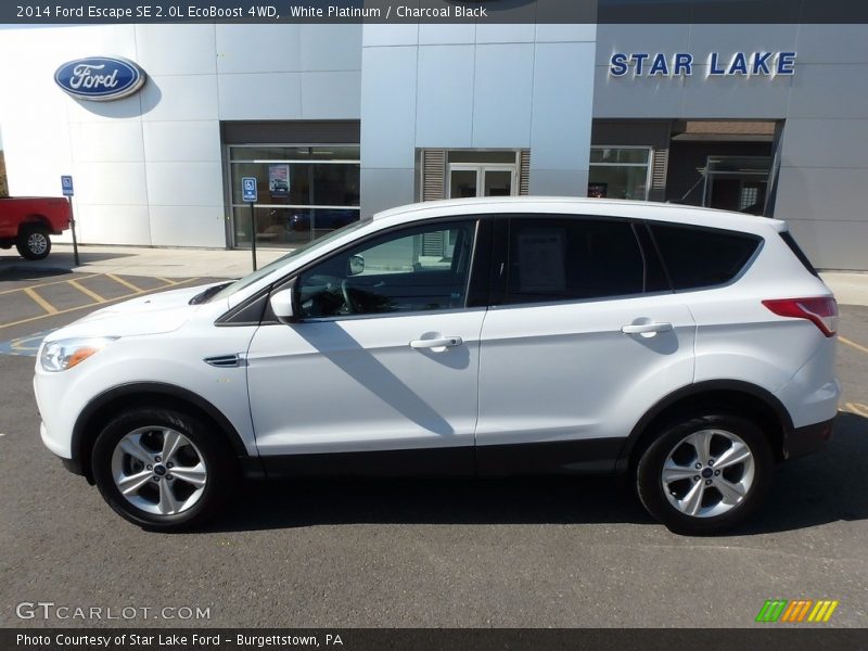 White Platinum / Charcoal Black 2014 Ford Escape SE 2.0L EcoBoost 4WD