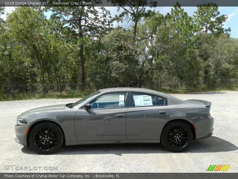Destroyer Gray / Black 2018 Dodge Charger SXT