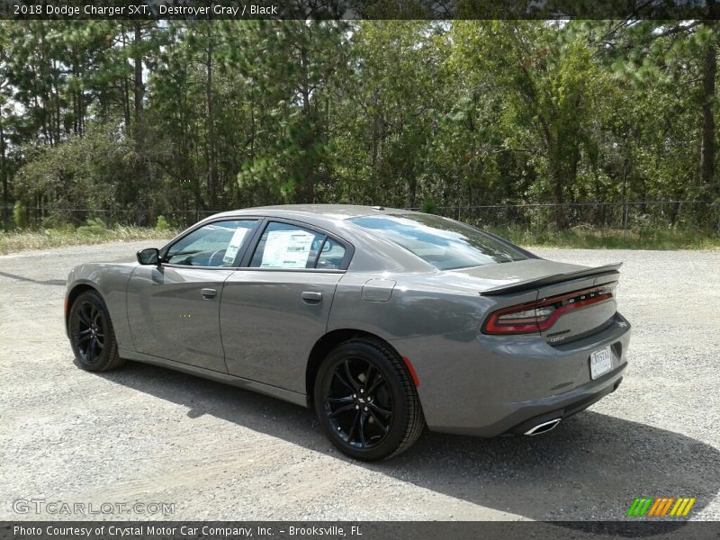 Destroyer Gray / Black 2018 Dodge Charger SXT