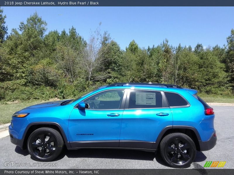 Hydro Blue Pearl / Black 2018 Jeep Cherokee Latitude