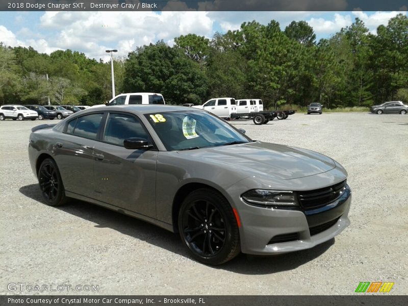 Destroyer Gray / Black 2018 Dodge Charger SXT