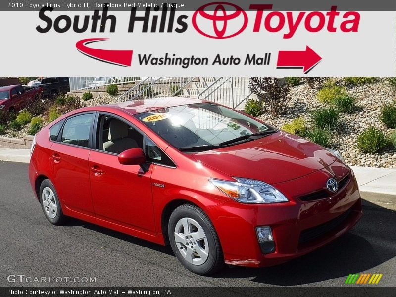 Barcelona Red Metallic / Bisque 2010 Toyota Prius Hybrid III