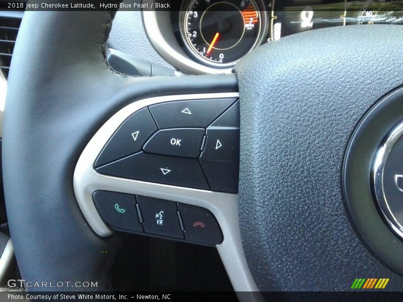 Hydro Blue Pearl / Black 2018 Jeep Cherokee Latitude