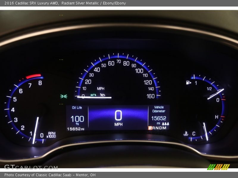 Radiant Silver Metallic / Ebony/Ebony 2016 Cadillac SRX Luxury AWD