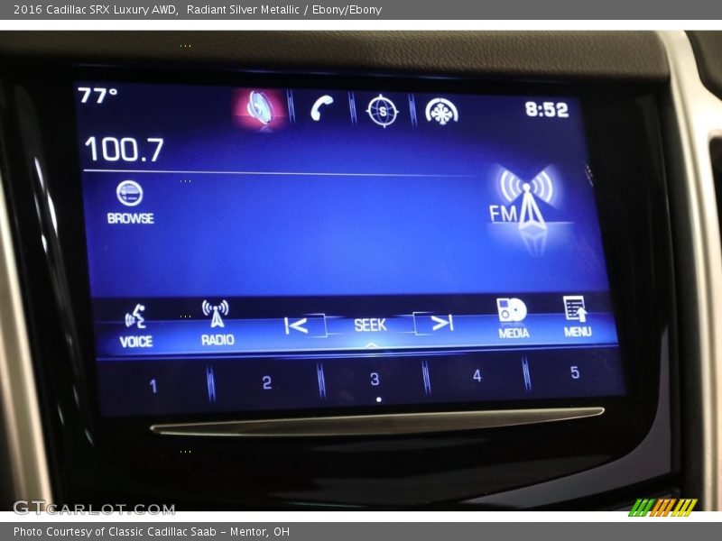 Radiant Silver Metallic / Ebony/Ebony 2016 Cadillac SRX Luxury AWD