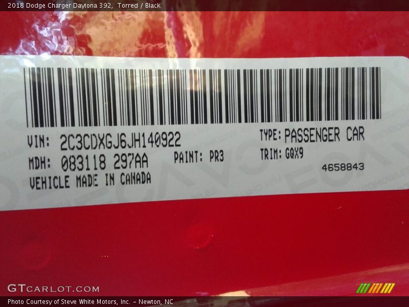 Torred / Black 2018 Dodge Charger Daytona 392
