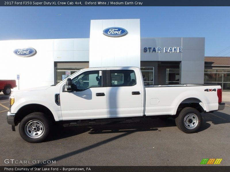 Oxford White / Medium Earth Gray 2017 Ford F350 Super Duty XL Crew Cab 4x4