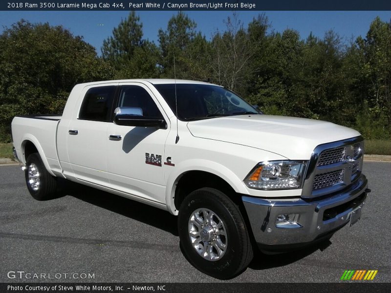  2018 3500 Laramie Mega Cab 4x4 Pearl White