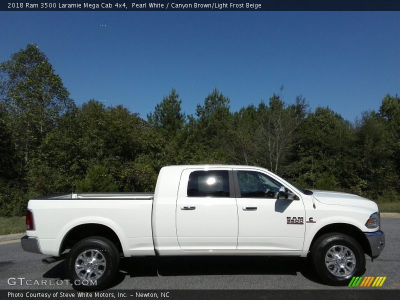  2018 3500 Laramie Mega Cab 4x4 Pearl White