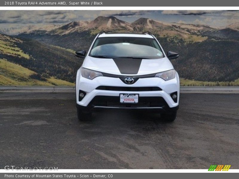 Super White / Black 2018 Toyota RAV4 Adventure AWD