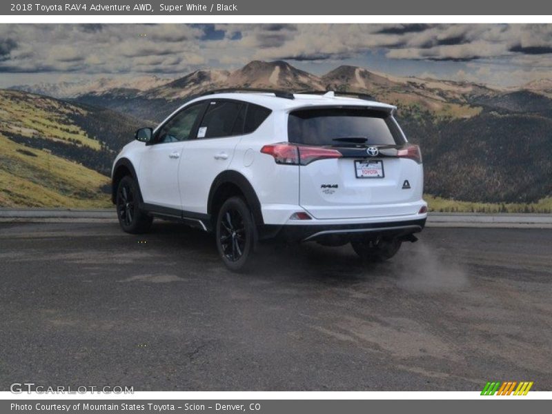 Super White / Black 2018 Toyota RAV4 Adventure AWD