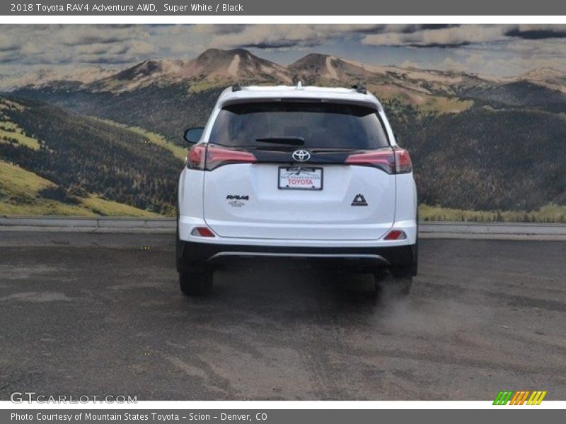 Super White / Black 2018 Toyota RAV4 Adventure AWD