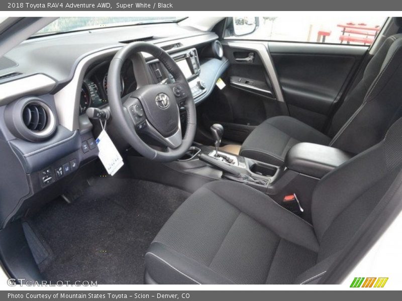 Super White / Black 2018 Toyota RAV4 Adventure AWD