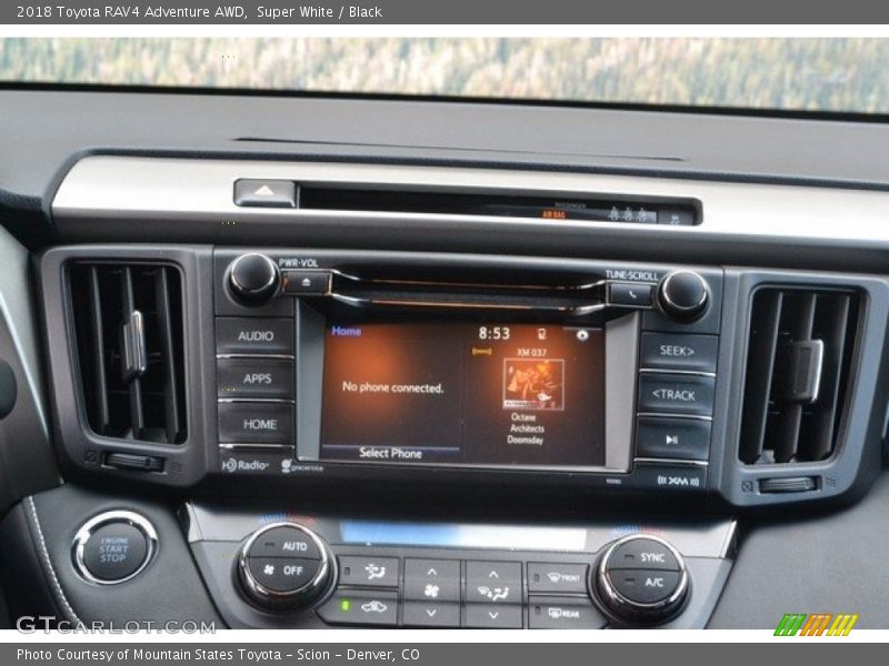 Super White / Black 2018 Toyota RAV4 Adventure AWD