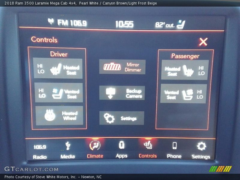Pearl White / Canyon Brown/Light Frost Beige 2018 Ram 3500 Laramie Mega Cab 4x4