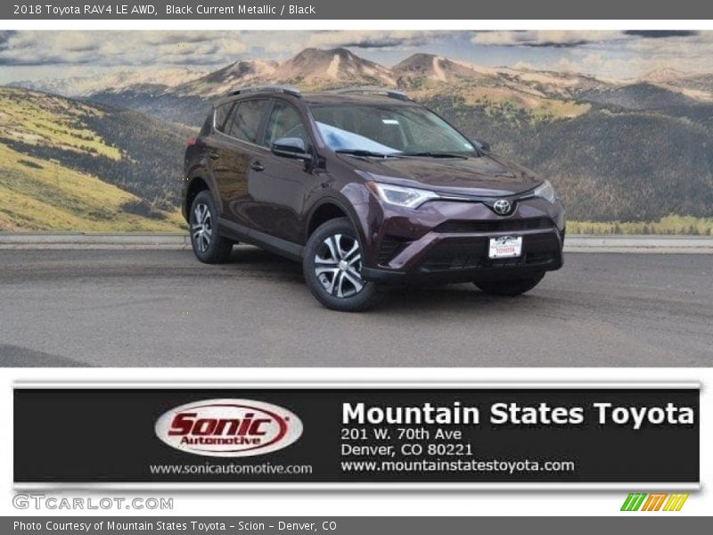 Black Current Metallic / Black 2018 Toyota RAV4 LE AWD
