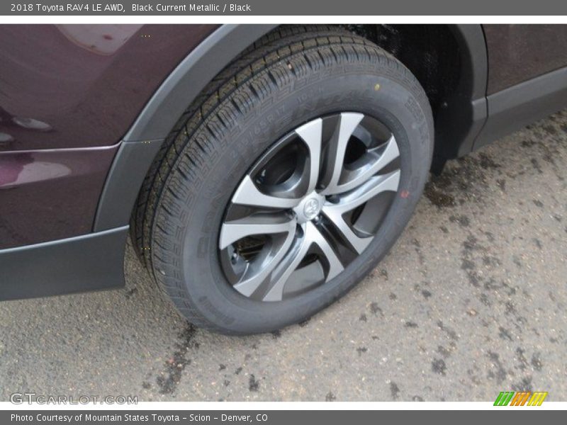 Black Current Metallic / Black 2018 Toyota RAV4 LE AWD