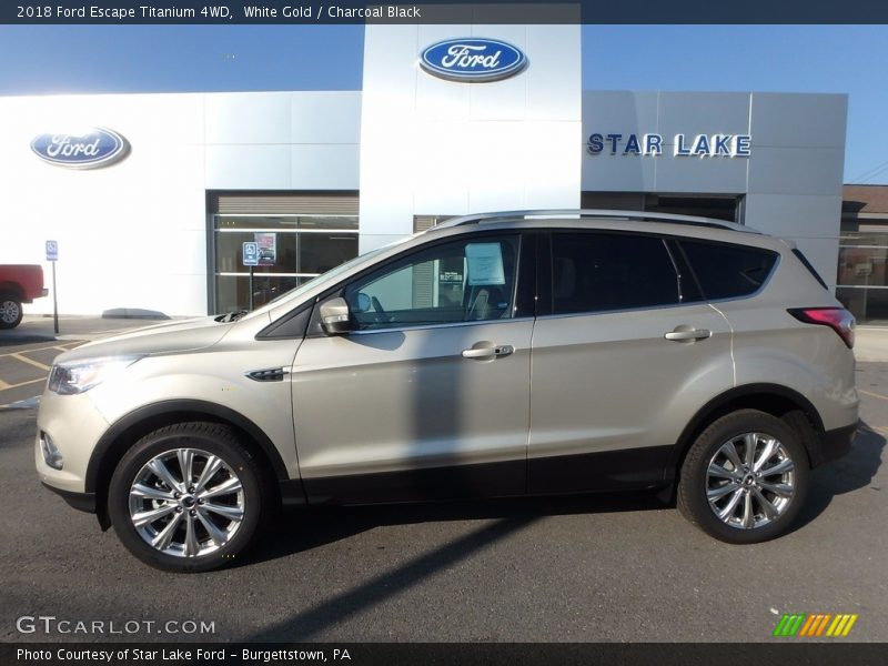 White Gold / Charcoal Black 2018 Ford Escape Titanium 4WD