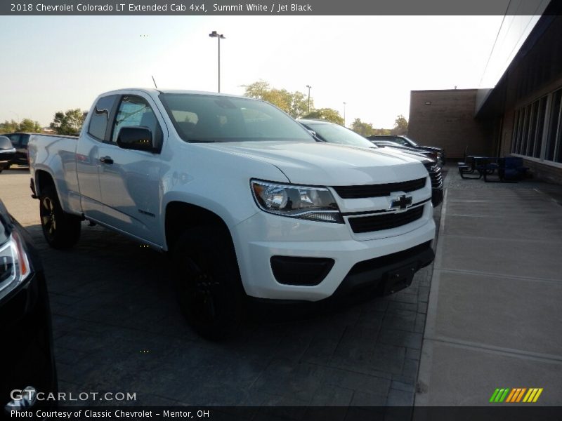Summit White / Jet Black 2018 Chevrolet Colorado LT Extended Cab 4x4