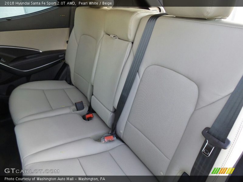Pearl White / Beige 2018 Hyundai Santa Fe Sport 2.0T AWD