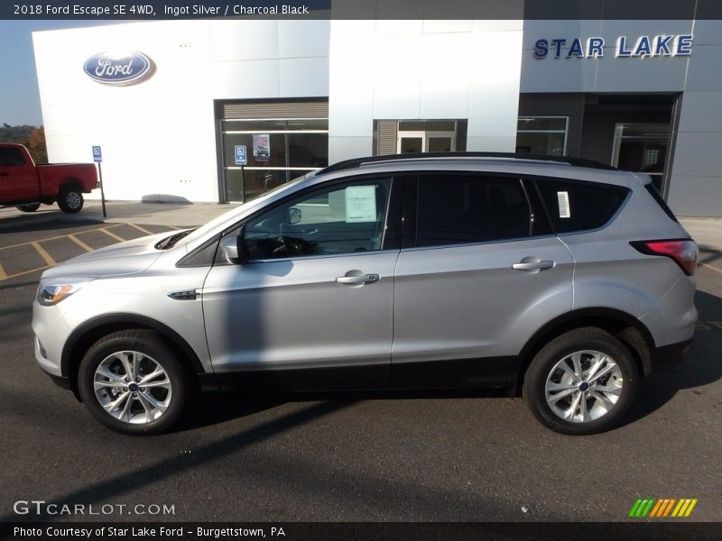 Ingot Silver / Charcoal Black 2018 Ford Escape SE 4WD