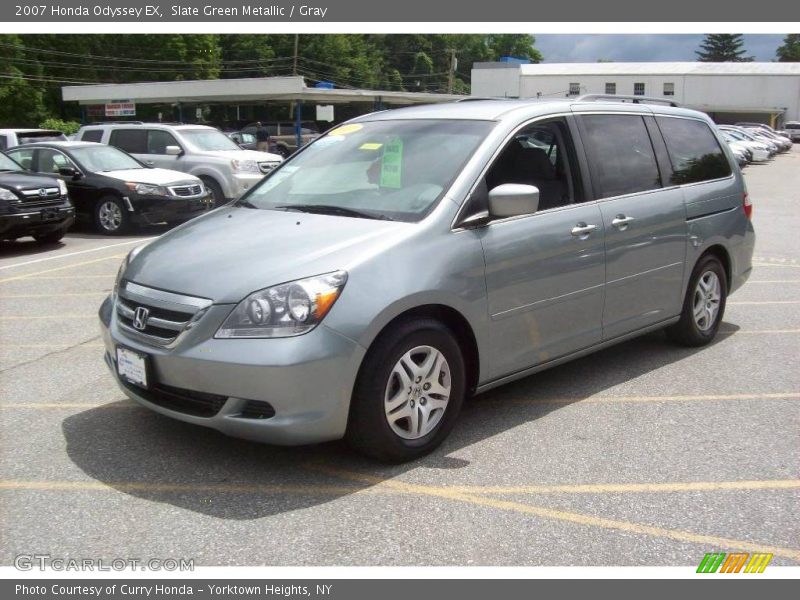 Slate Green Metallic / Gray 2007 Honda Odyssey EX