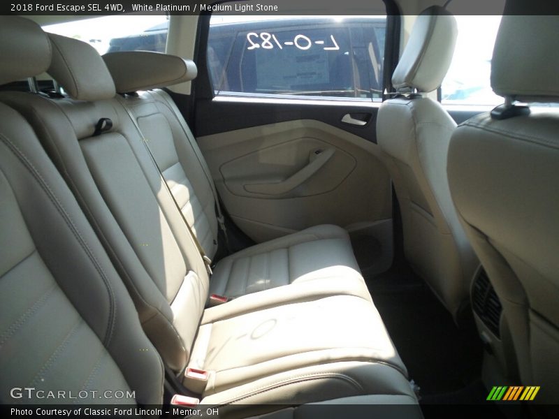 White Platinum / Medium Light Stone 2018 Ford Escape SEL 4WD
