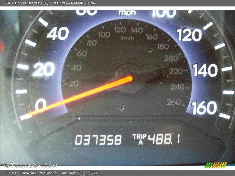 Slate Green Metallic / Gray 2007 Honda Odyssey EX