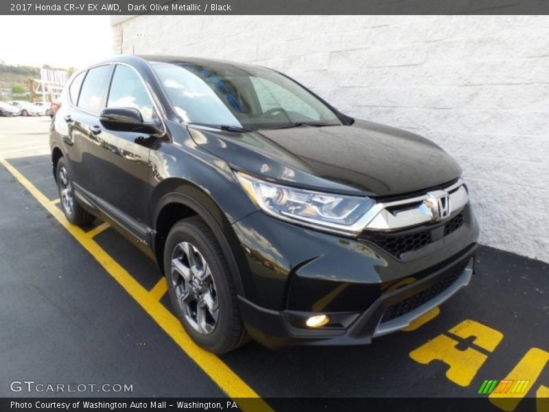 Dark Olive Metallic / Black 2017 Honda CR-V EX AWD