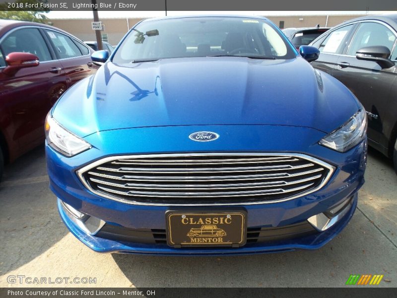 Lightning Blue / Ebony 2018 Ford Fusion SE