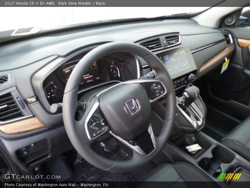 Dark Olive Metallic / Black 2017 Honda CR-V EX AWD