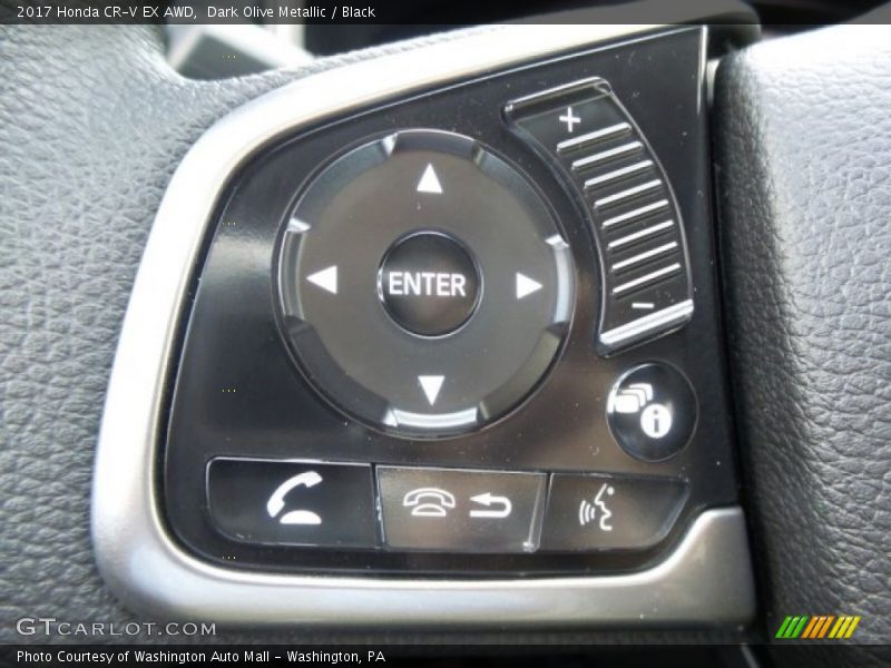 Dark Olive Metallic / Black 2017 Honda CR-V EX AWD