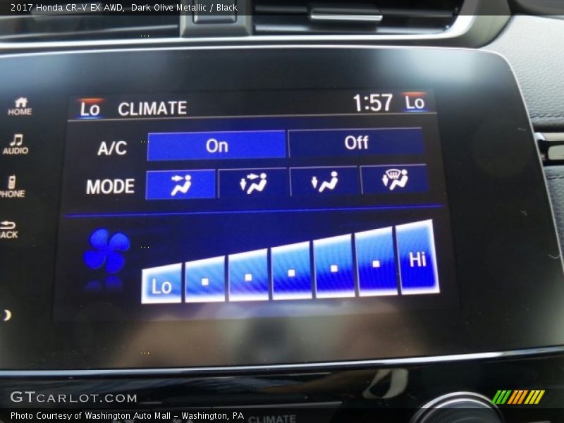 Dark Olive Metallic / Black 2017 Honda CR-V EX AWD